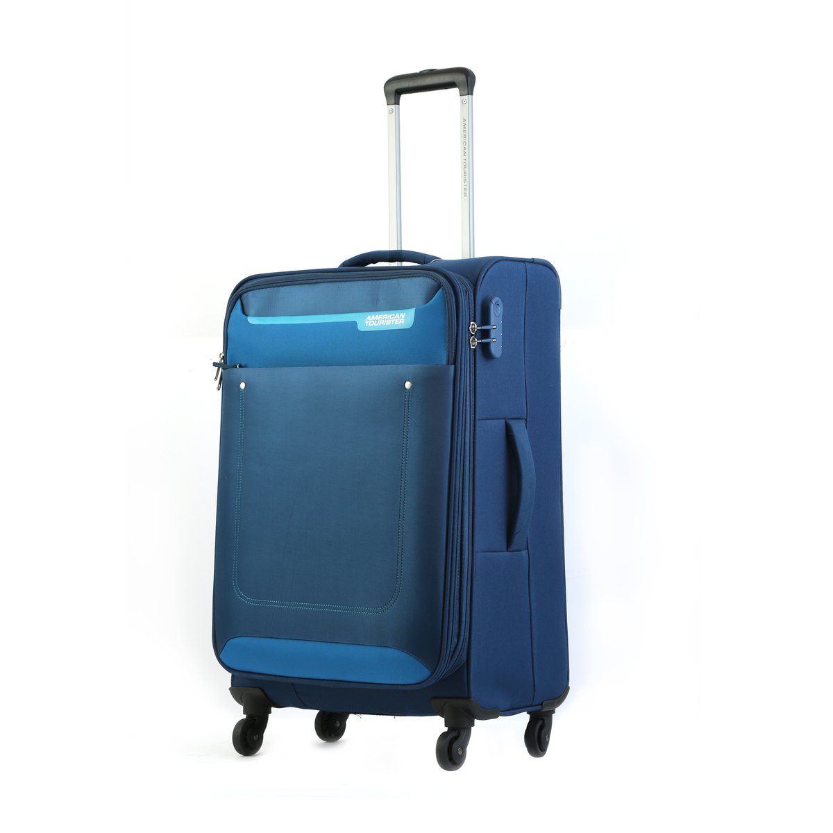 American Tourister Jackson 4 Wheel Soft Trolley, 57 cm, Blue