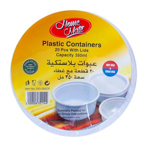 Home Mate Plastic Containers With Lids 20pcs