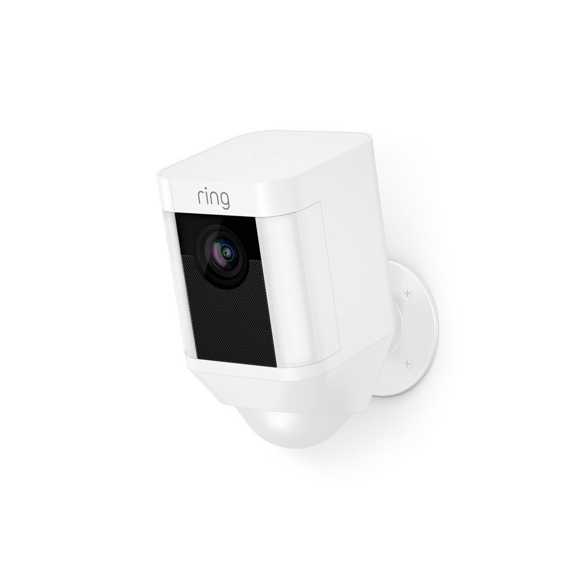 كاميرا Ring Spotlight Cam 1080p واي فاي خارجية مع رؤية ليلية، أبيض
