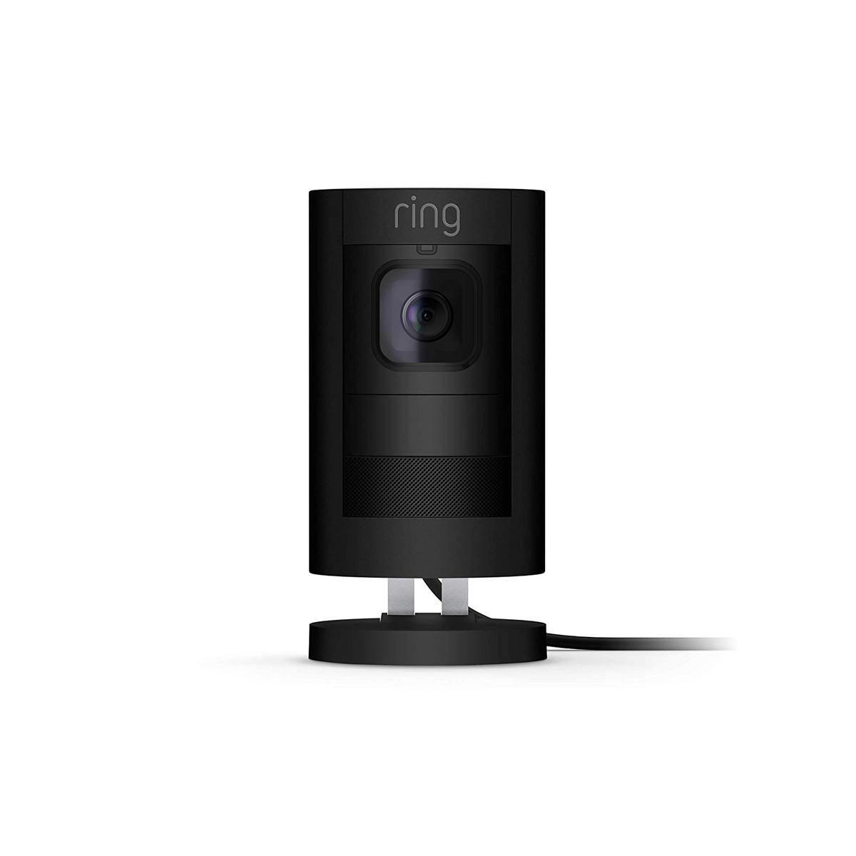 Ring Stick Up Cam Wired HD Security Camera with Two-Way Talk, Black