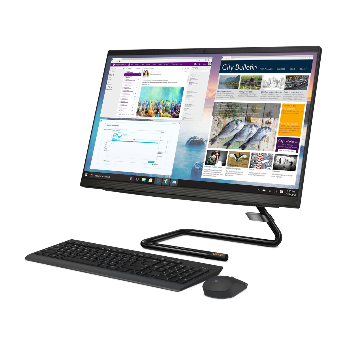 Lenovo All in One Desktop A340-22iWL Core i3-8145 Black