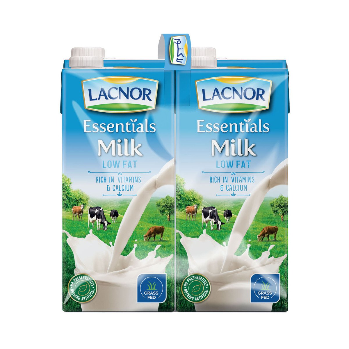 Lacnor Milk Low Fat 4 x 1 Litre