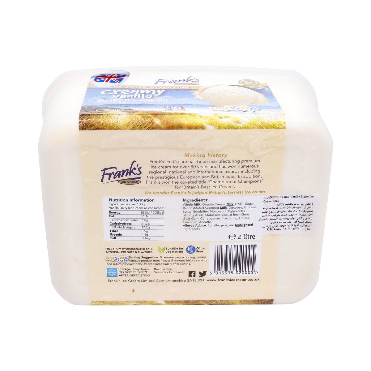 Frank's Creamy Vanilla Ice Cream 2 Litres