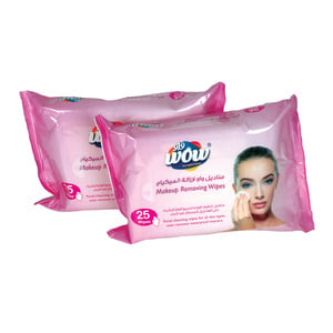 Wow Makeup Removing Wipes 25 pcs 1+1