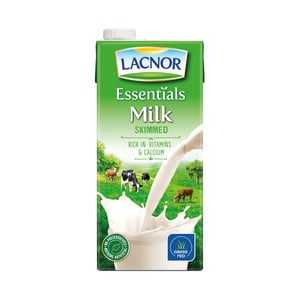 Buy Lacnor Skimmed Milk 1 Litre Online at Best Price | UHT Milk | Lulu UAE in UAE