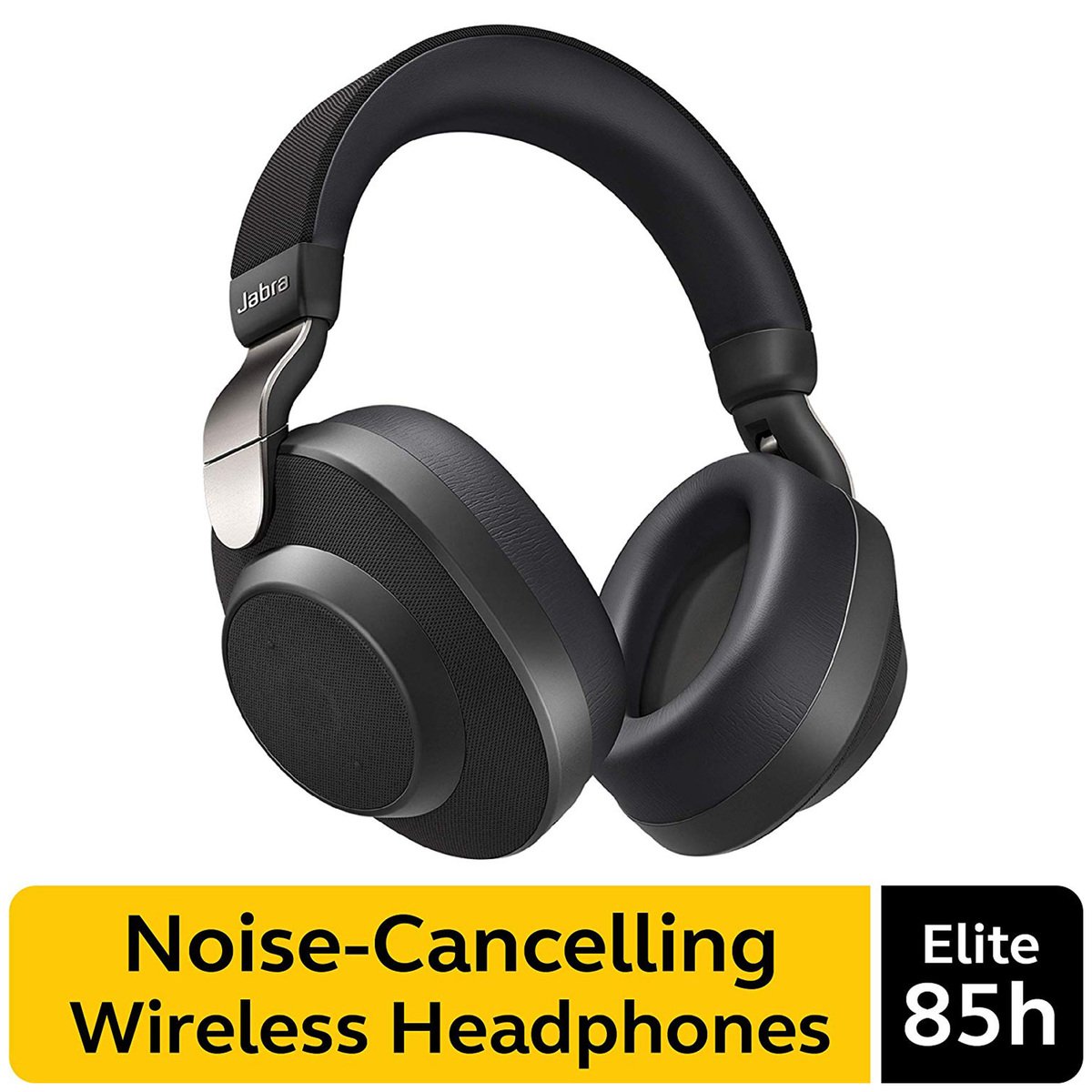 Jabra Elite 85h Wireless Noise Canceling Over-The-Ear Headphones Black
