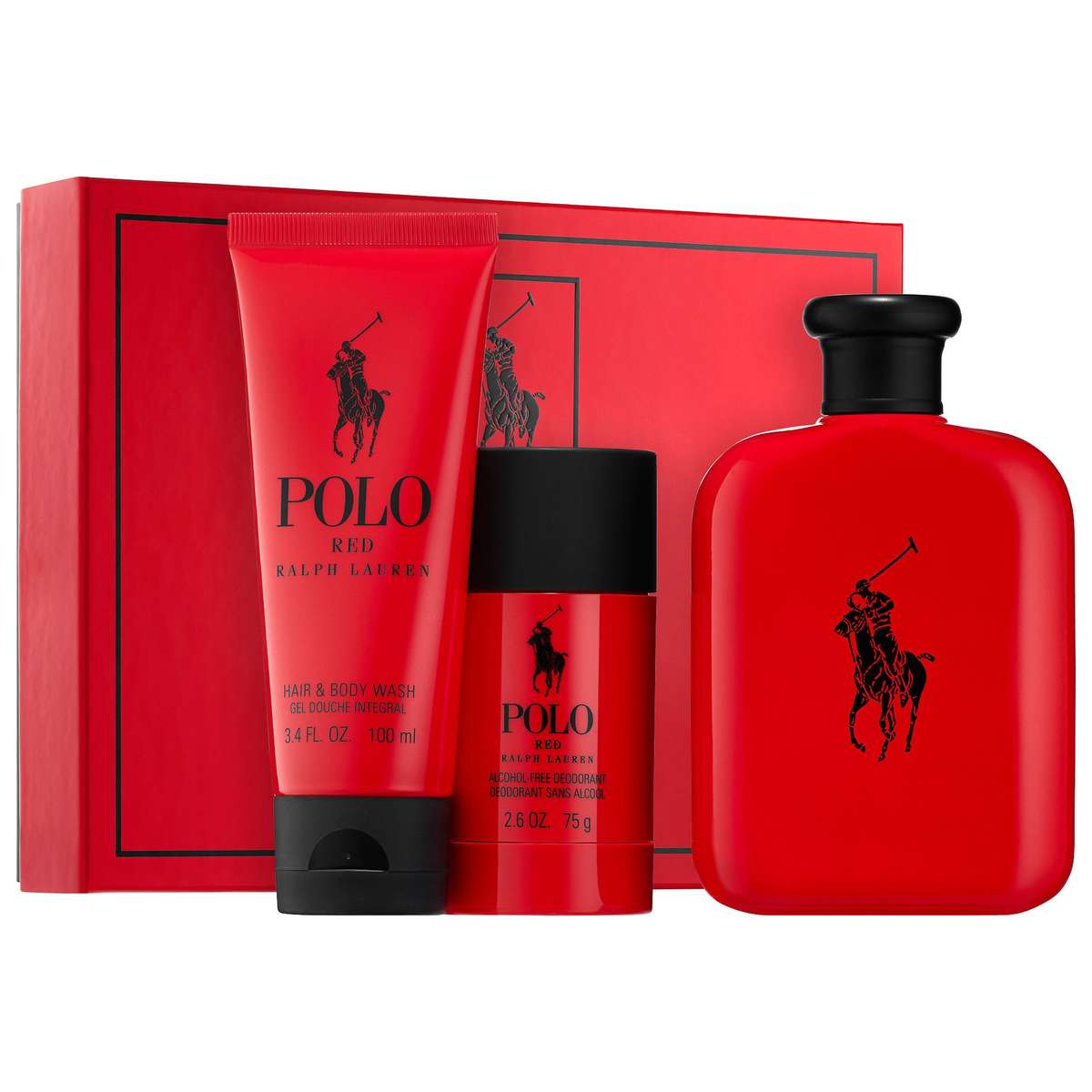 Ralph Lauren Polo Red EDT For Men 125ml + Shower Gel 100ml + Deodorant 75g  Gift Set Online at Best Price | FF-Men-EDT | Lulu UAE