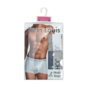 John Louis Men's Under Shorts Modal Fabric Assorted Colors 2Pcs Pack Small