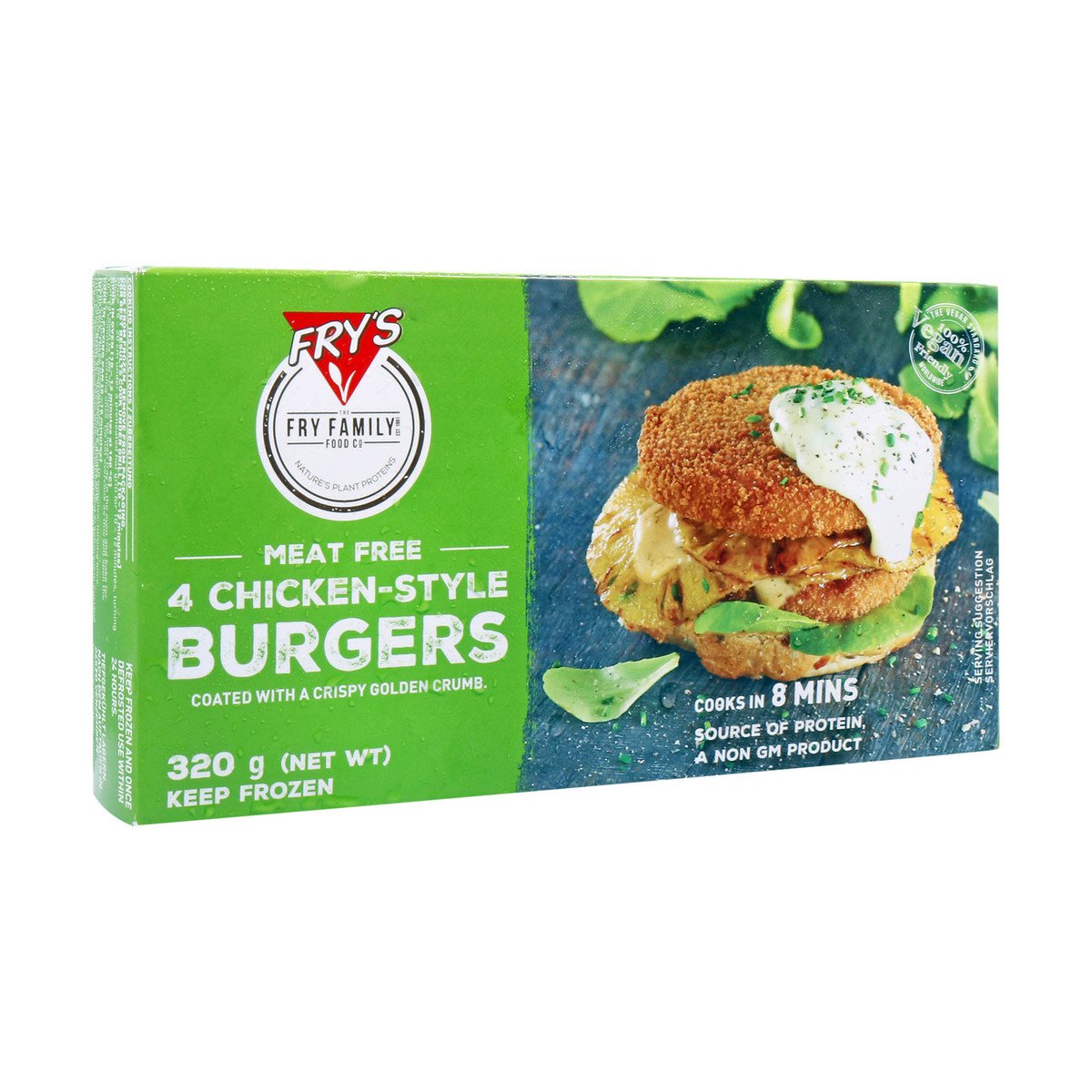 Fry's Family Meat Free 4 Chicken-Style Burgers 320 g