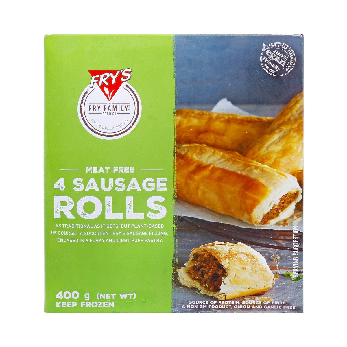 Fry's Family Meat Free 4 Sausage Rolls 400 g