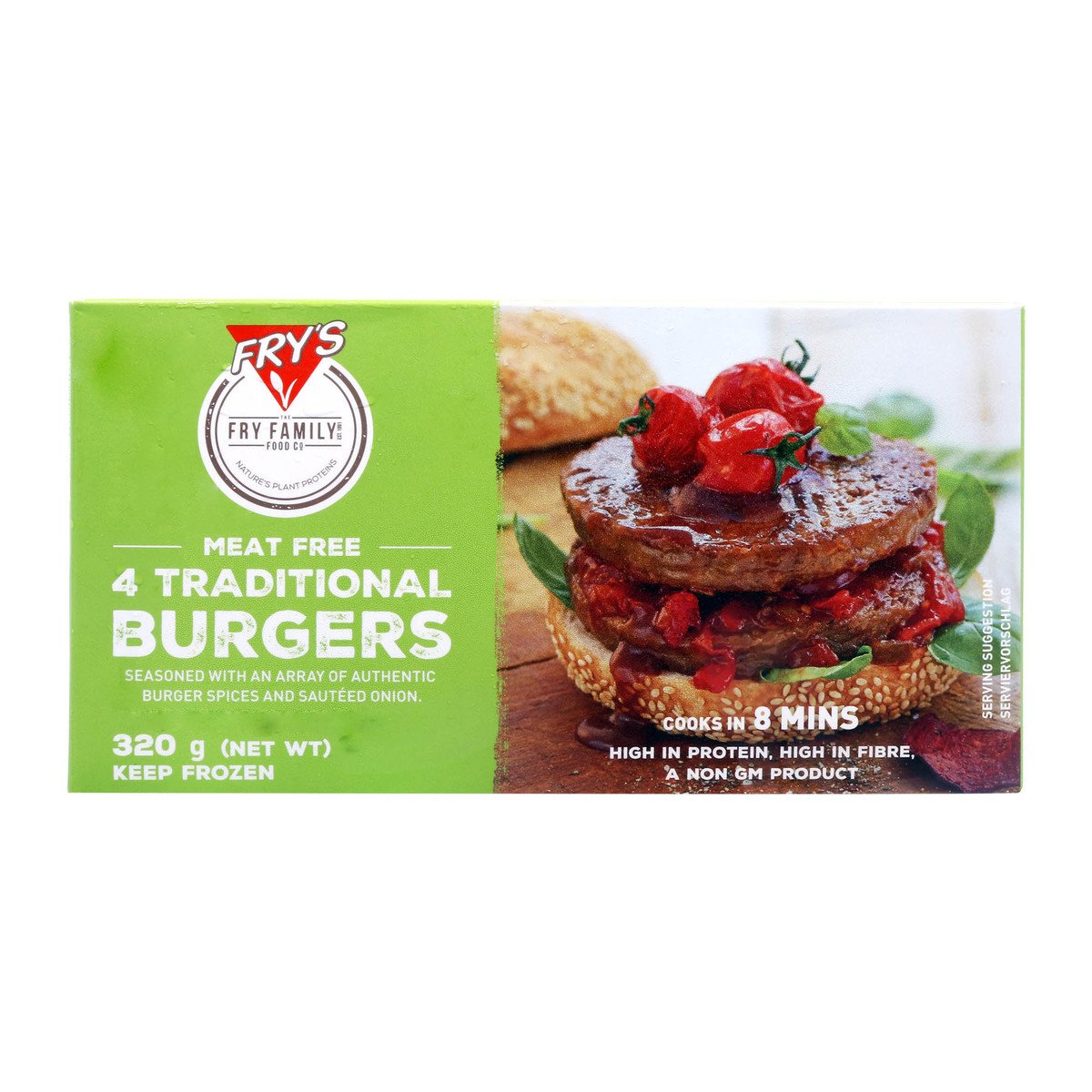 Fry's Family Meat Free 4 Traditional Burgers 320g