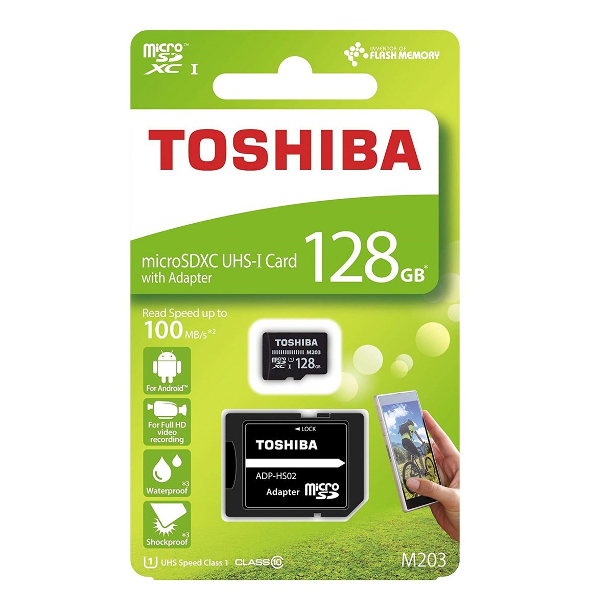 Toshiba Micro SD Crd UHS1(R100)128GB+Adaptor