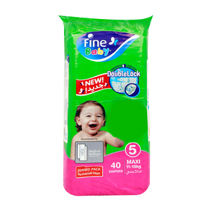 Fine Baby Diaper Size 5 Maxi 11-18kg 40pcs