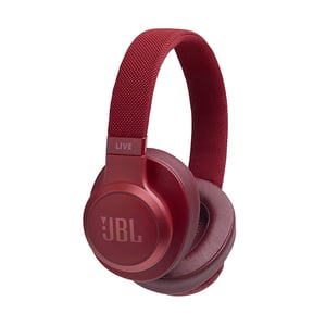 سماعة جي بي ال 500BT الاسلكية بتصميم يغطي الأذن ومايكروفون مدمج - اللون احمر