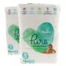 Pampers Pure Protection Diapers Size 1 2-5kg Dual Pack 100pcs 