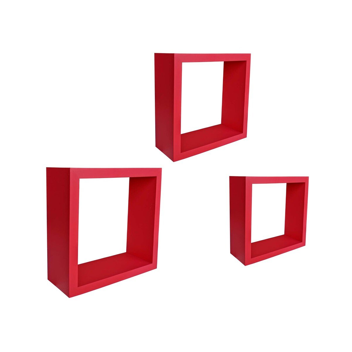 Maple Leaf Wall Shelf 3pcs Set Red A905A Size: W25 X D25 X H9cm / Size: 20X20X9cm / Size: 15x15x9cm