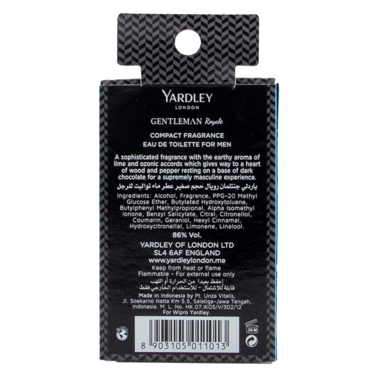 Yardley Gentleman Royale Compact Fragrance EDT For Men 18 ml