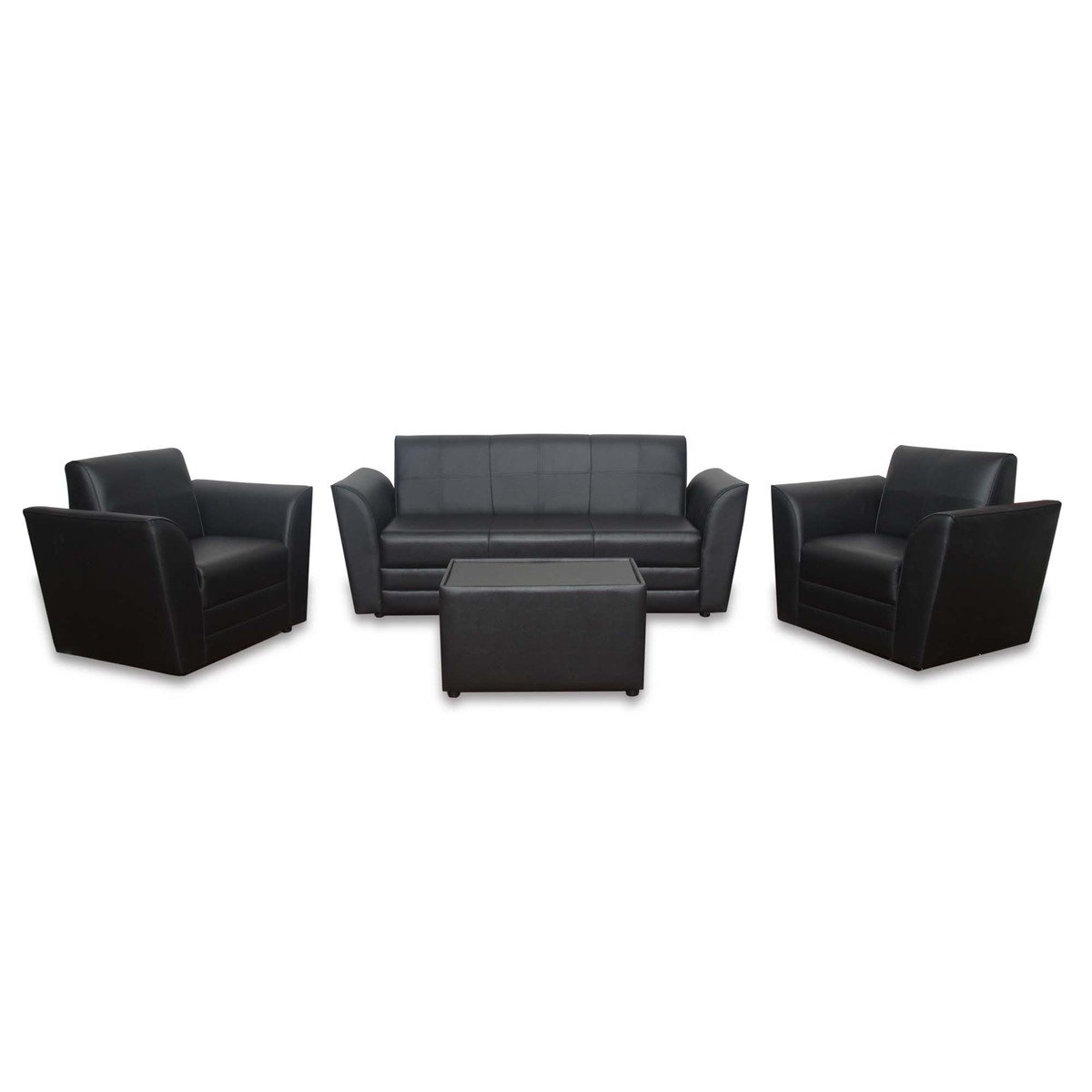 Design Plus Sofa Set 5 Seater (3+1+1) ML22 Black