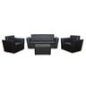 Design Plus Sofa Set 5 Seater (3+1+1) ML22 Black