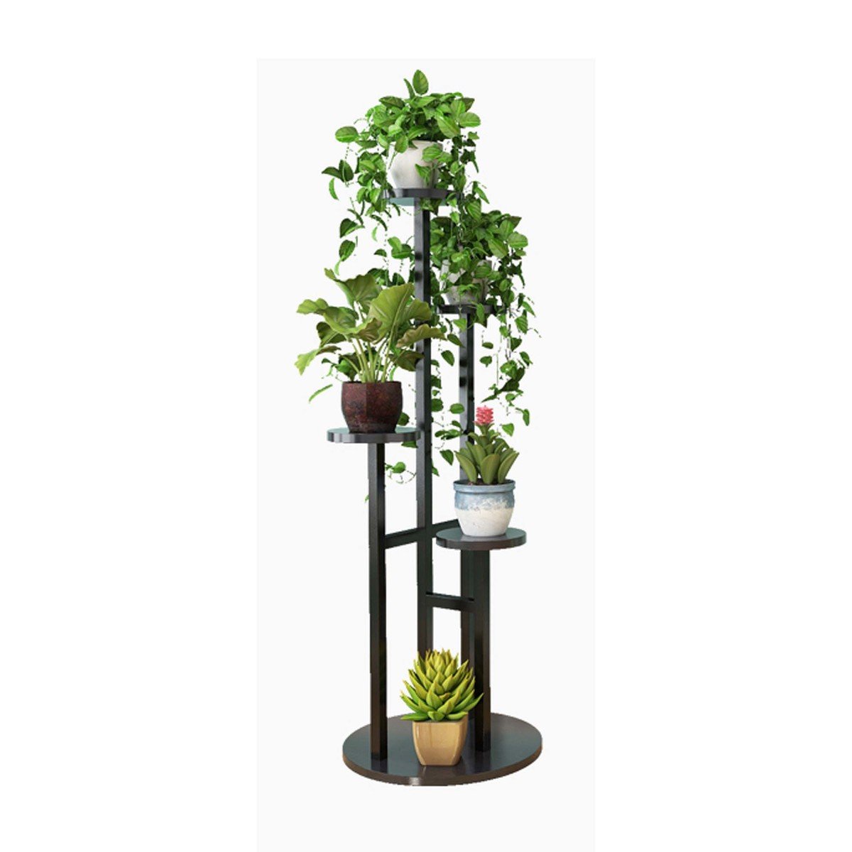 Maple Leaf Home Flower Stand FS-03 Black 100x40x40cm (Pot & Plant Not Included)