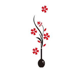 Maple Leaf Home Flower Vase Acrylic Wall Stickers 01 300x1000mm