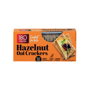 180 Degrees Oat Crackers Hazelnut 150g