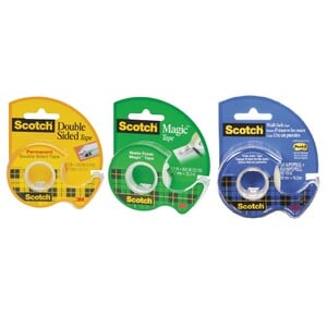 3M Scotch Tape 3pcs 183-1056291, Wall Safe+Double Sided+Magic Tapes Assorted