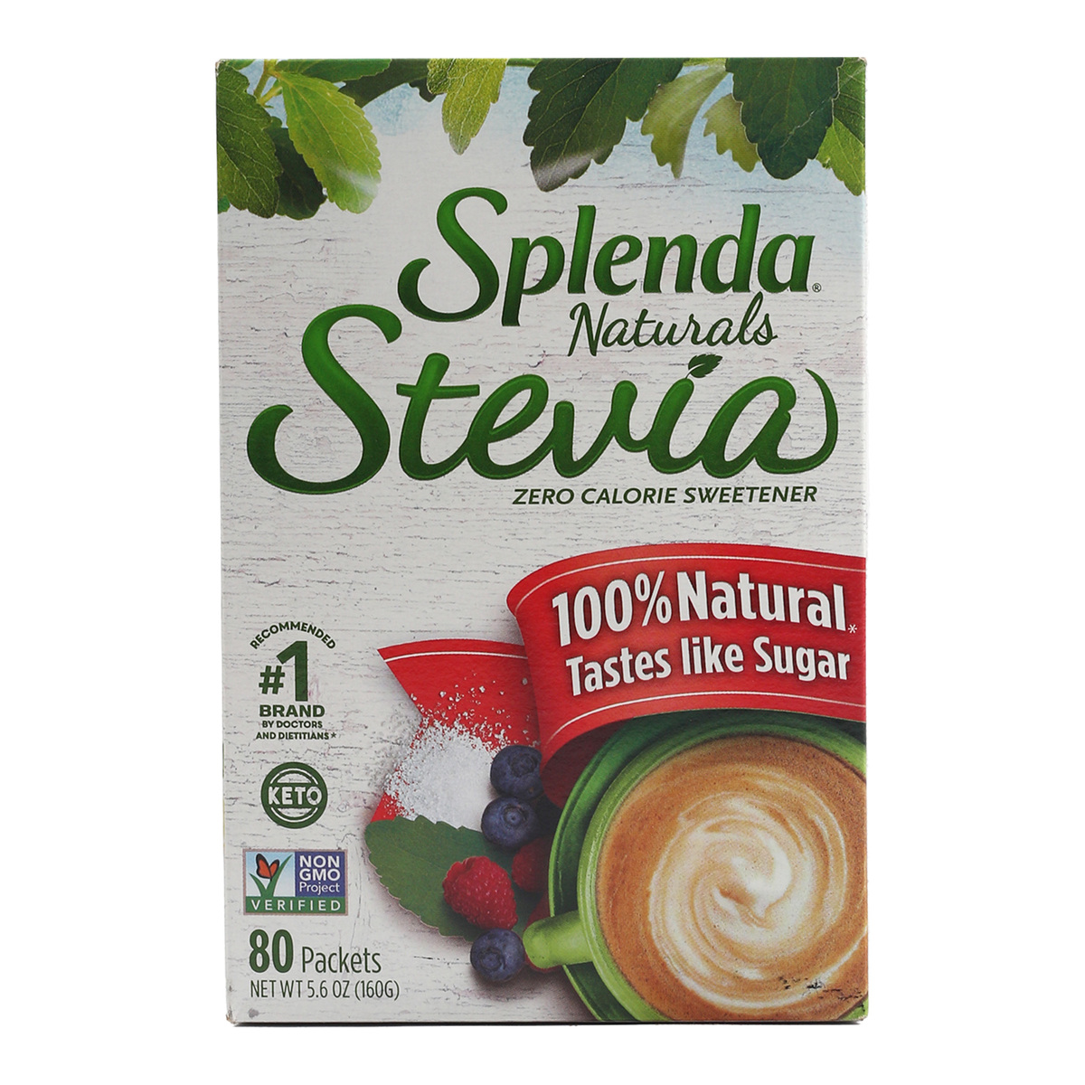Splenda Naturals Gluten Free Stevia Sweetener Zero Calorie 80 pcs