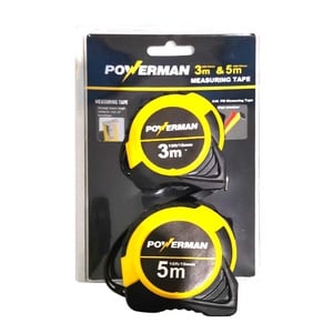 Powerman Measuring Tape 5mtr + 3mtr C-45 2pcs