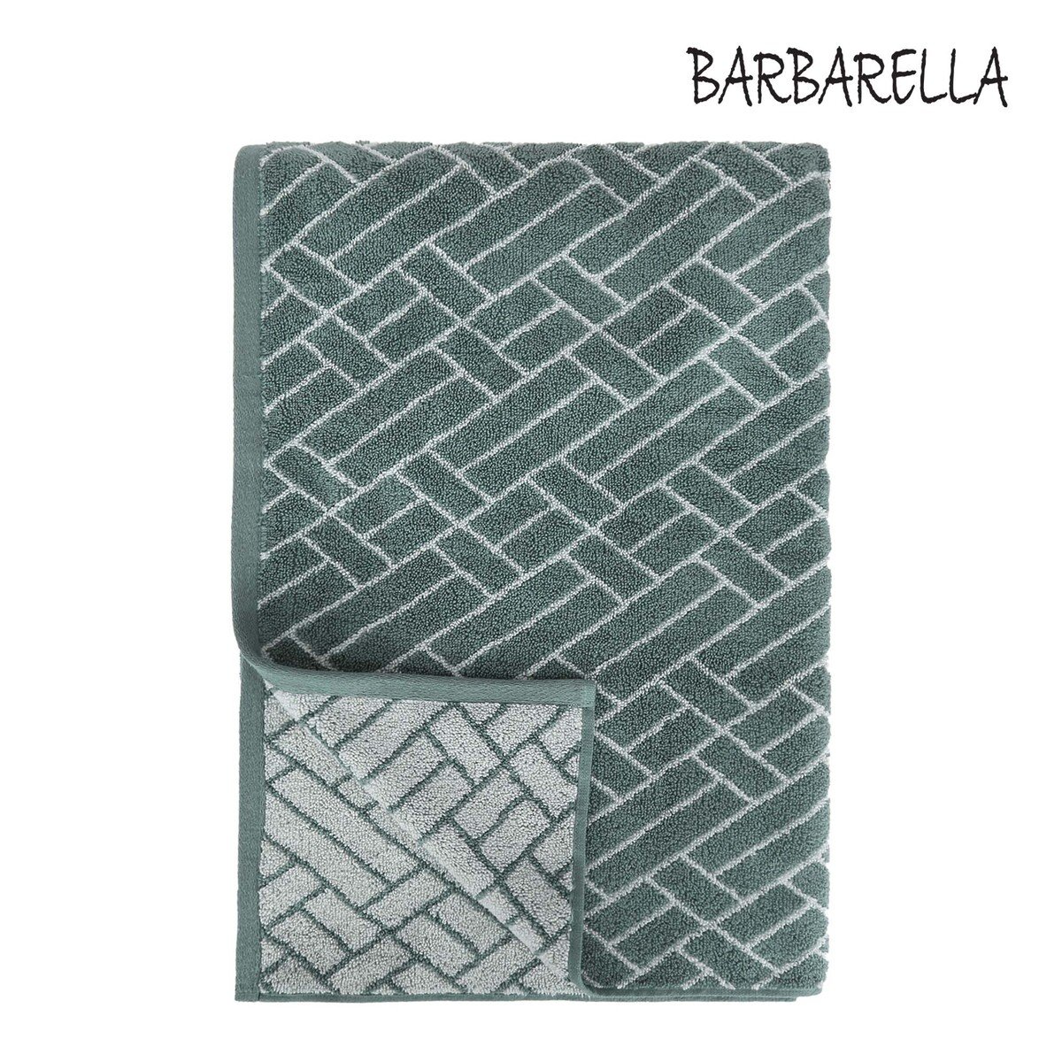 Barbarella Bath Towel Tile Jacquard JADE  Size: W76 x L142cm