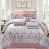 Elegancia Comforter 9pcs Set 230x250cm Pink