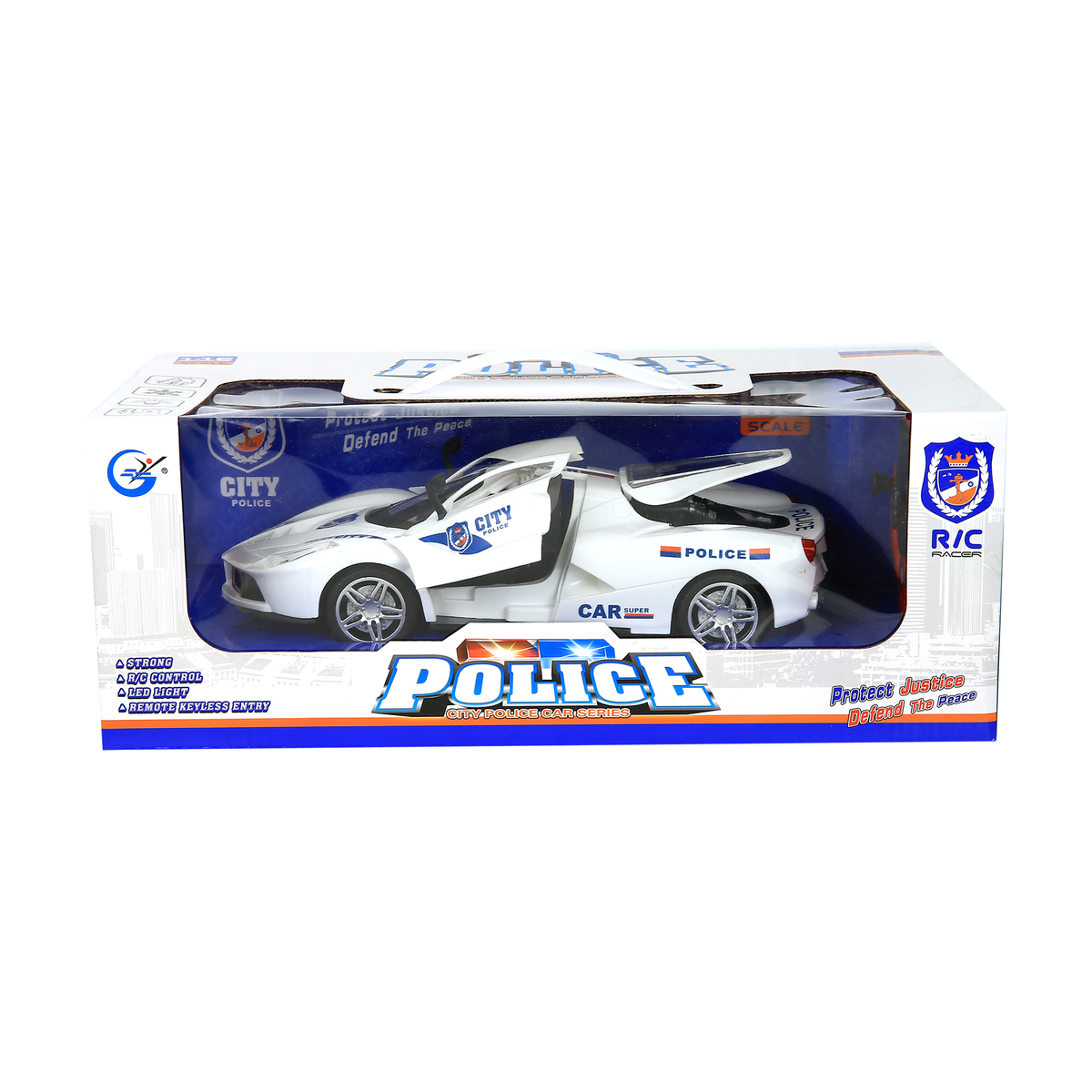 Remote Control Racer Police Car 1:16 1825B-8-10 Assorted