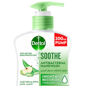 Dettol Soothe Handwash Liquid Soap Aloe Vera & Apple Fragrance 200ml