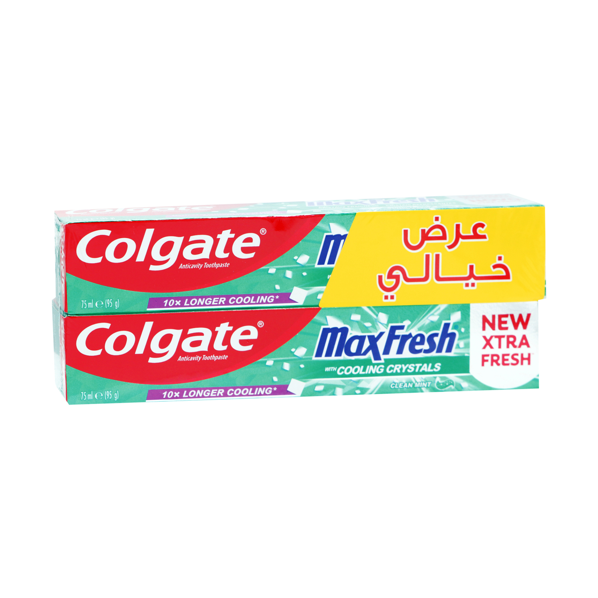 اشتري قم بشراء كولجيت معجون أسنان منعش بنعناع اكثر كلين مينت 2 × 75 مل Online at Best Price من الموقع - من لولو هايبر ماركت Tooth Paste في السعودية
