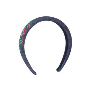 Eten Embroidery Head Band Wide Navy