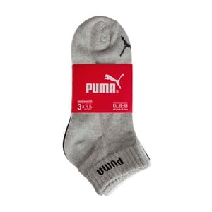 Puma Men's Basic Quarter Socks 3 Pair Pack 88749804 - Size 35-38