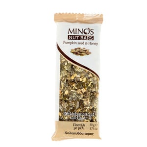 Minos Pumpkin Seed & Honey Nut Bar 50g