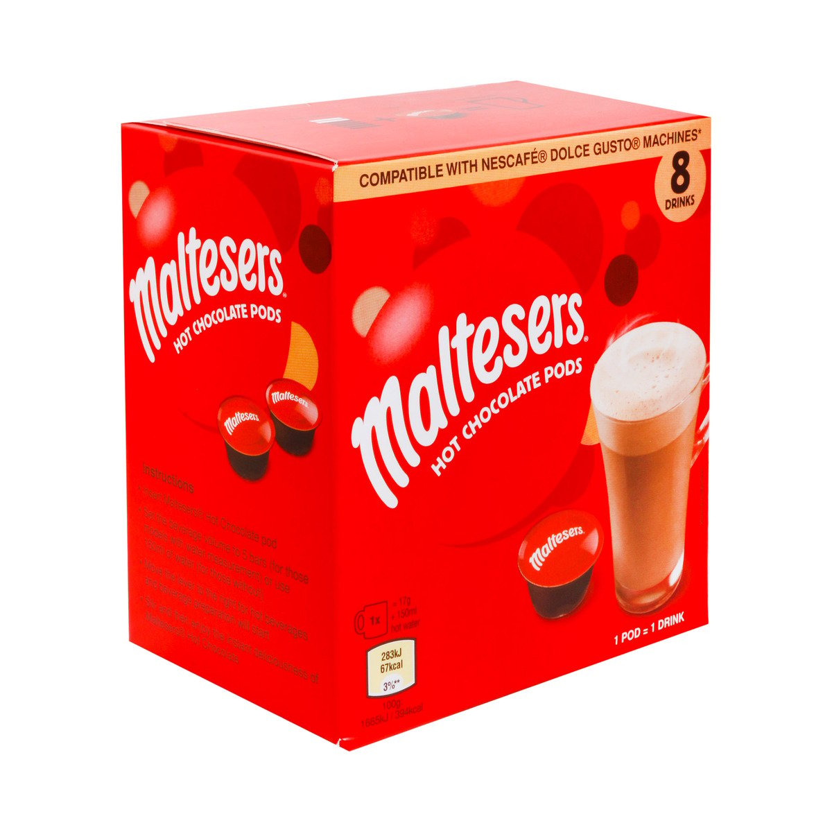 Maltesers Dolce Gusto Hot Chocolate Pods 8 x 17 g
