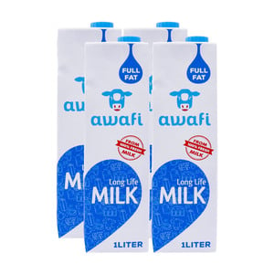 Awafi Full Fat Long Life Milk 1Litre