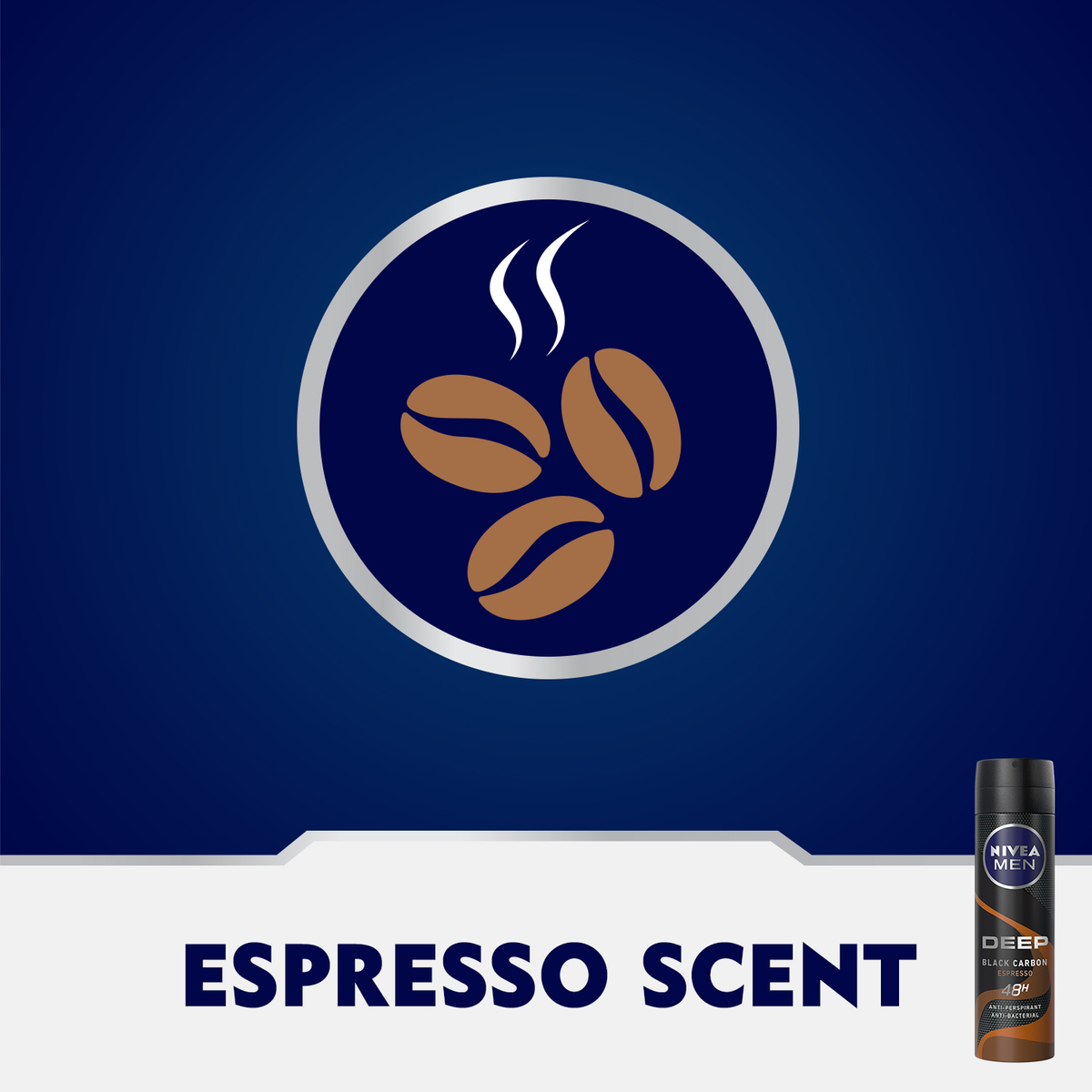 Nivea Men Anti-Perspirant Spray Deep Black Carbon Espresso 200 ml