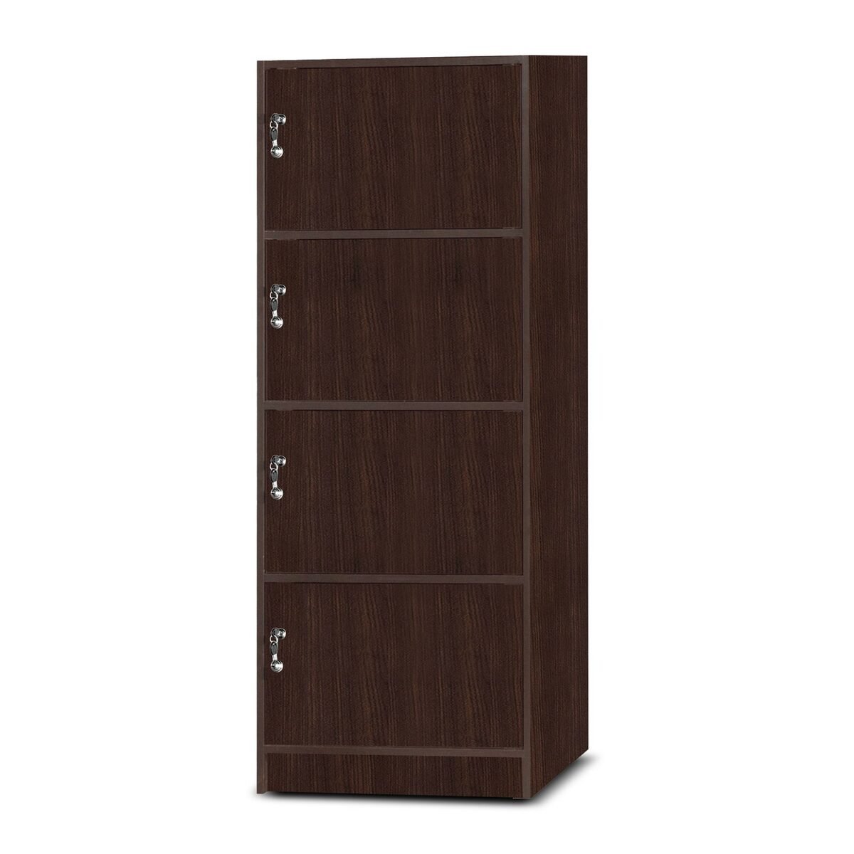 Maple Leaf Home Locker Cabinet 4 Door Size: Size: L60 x W43 x H160.5cm Wenge