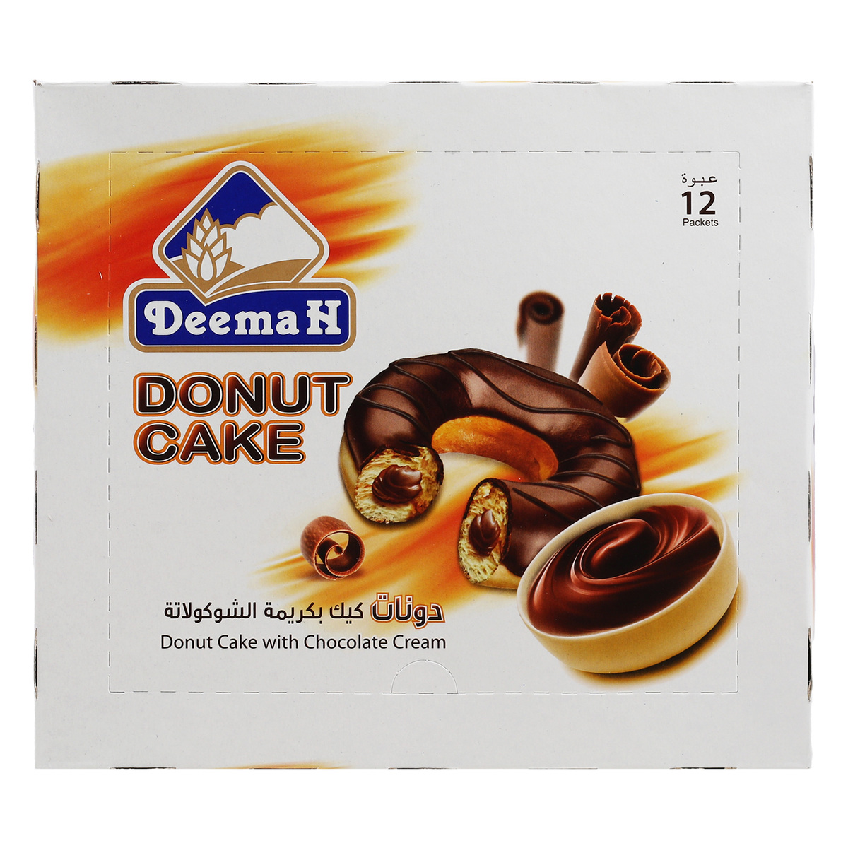 Deemah Donut Cake With Chocolate Cream 12 x 50 g