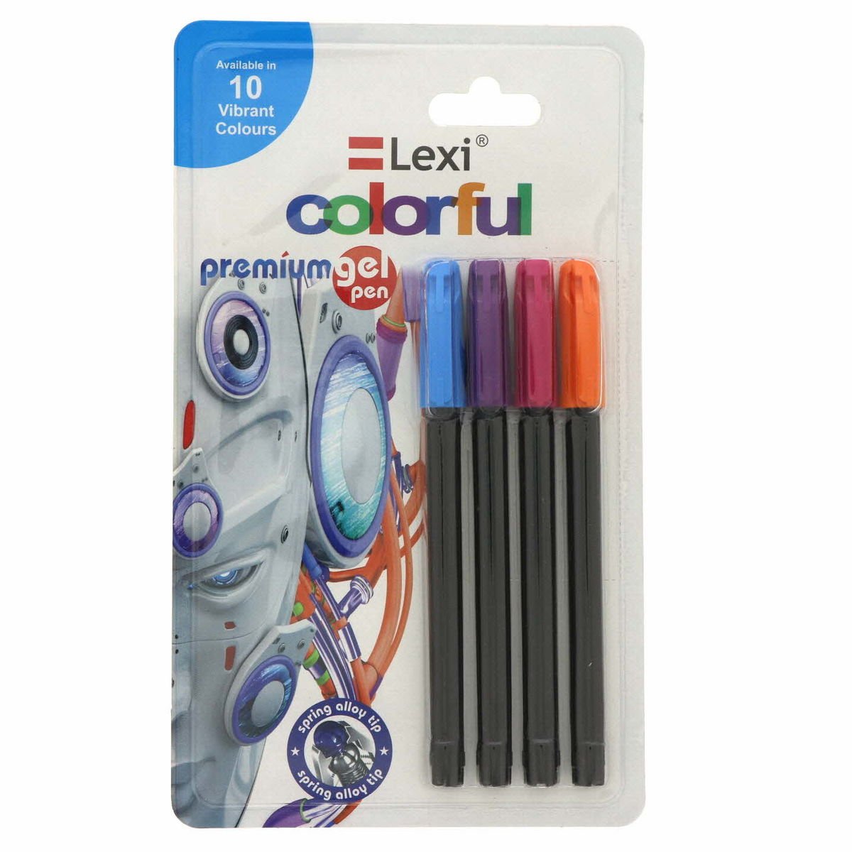 ليكسي أقلام حبر ملونة جل 4 حبات متعددة الألوان