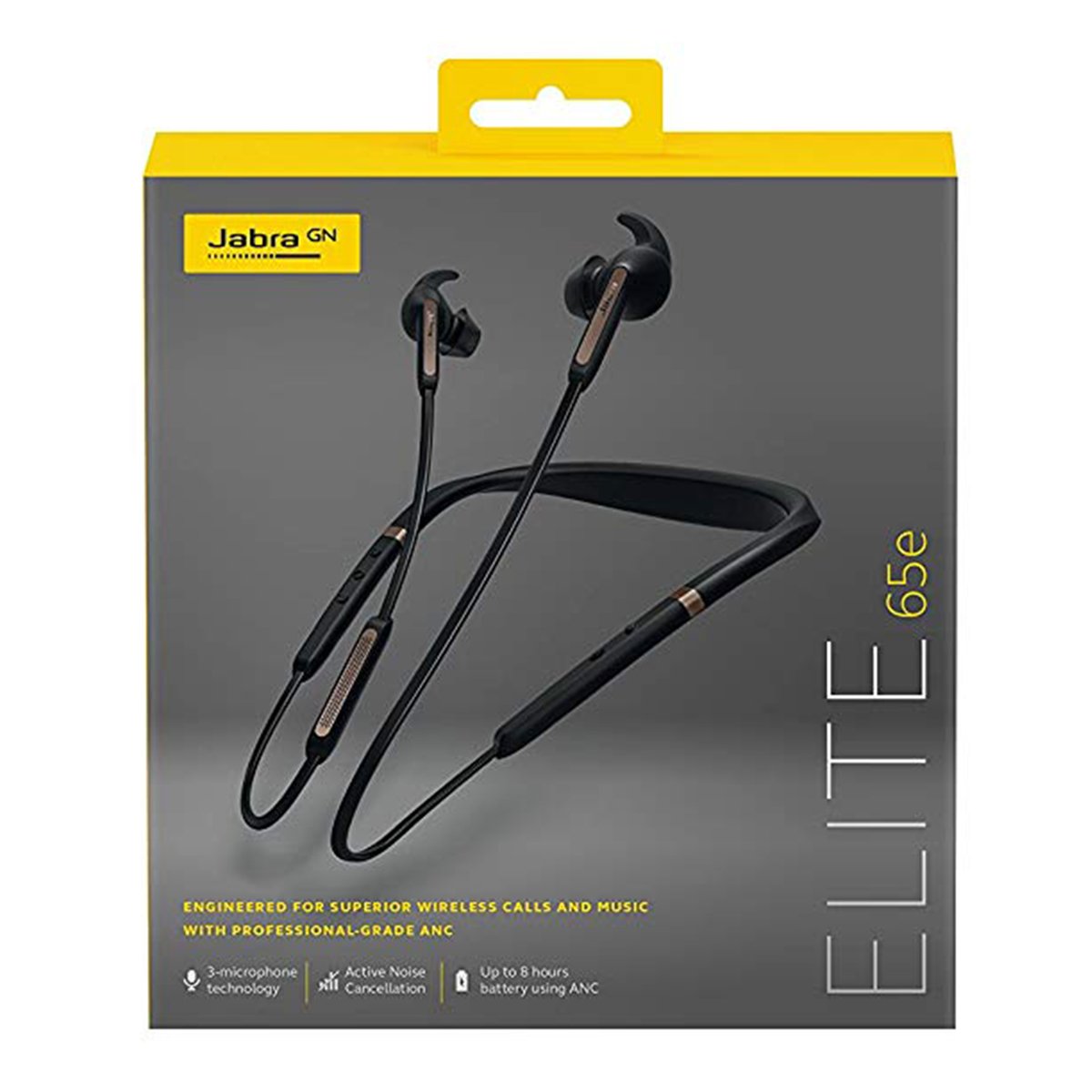 Jabra Elite 65e Wireless Bluetooth In Ear ANC Neckband Headphones Copper Black