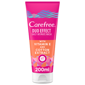 Carefree Daily Intimate Wash Duo Effect with Vitamin E and Cotton Extract 200ml