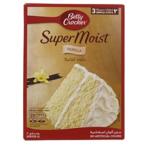 Buy Betty Crocker SuperMoist Cake Mix Vanilla 500 g Online at Best Price | Cake & Dessert Mixes | Lulu KSA in Saudi Arabia