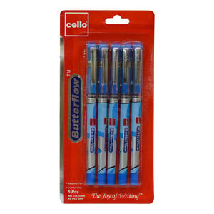 تشيلو أقلام حبر جافة 0.7 ملم بترفلو أزرق 5 قطع