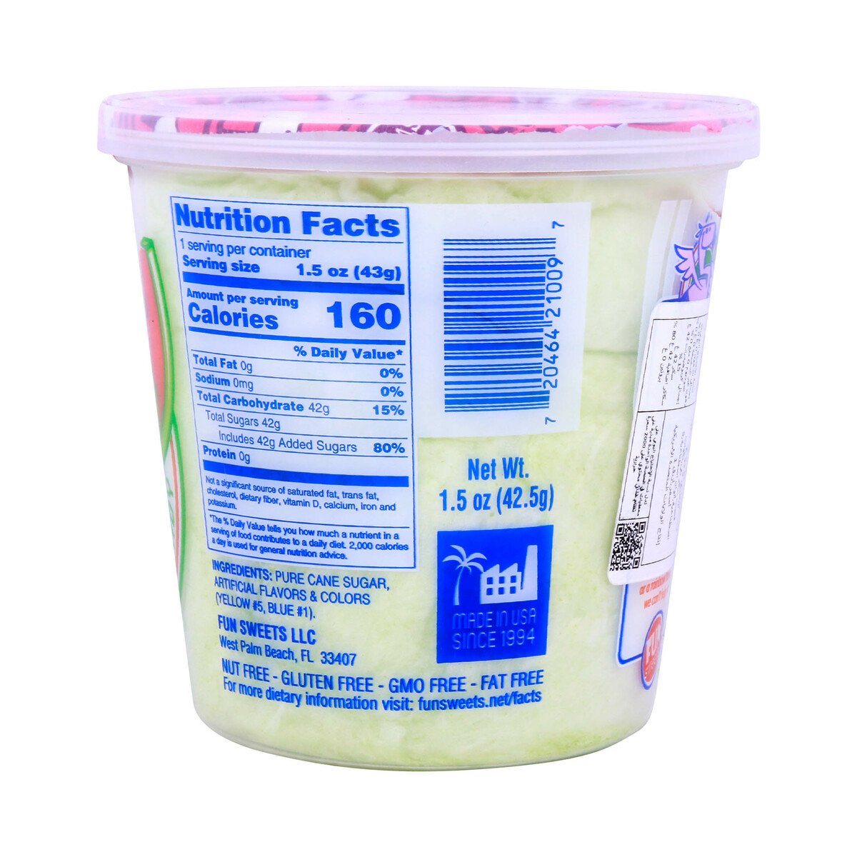 Fun Sweets Cotton Candy Watermelon 42.5 g