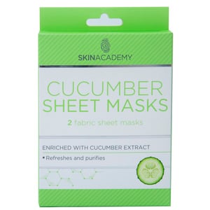 Skin Academy Cucumber Sheet Mask 2pcs