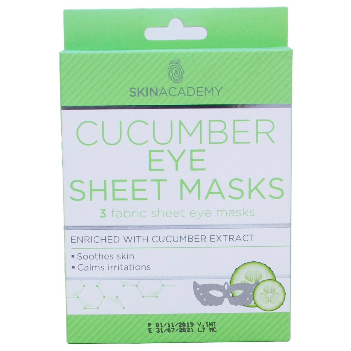 Skin Academy Cucumber Eye Sheet Mask 2 pcs